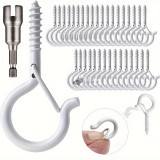 20db Kültéri Szélálló Csavaros Akasztó