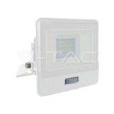 20W LED PIR mozgásérzékelő reflektor SAMSUNG Chip fehér színű 4000K (V-TAC)