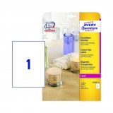 210*297 mm-es Avery Zweckform A4 íves etikett címke, átlátszó (víztiszta), (25 ív/doboz)