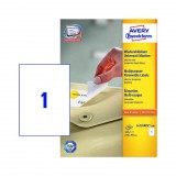 210*297 mm-es Avery Zweckform A4 íves etikett címke, fehér színű (100 ív/doboz)