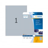 210*297 mm-es Herma A4 íves etikett címke, ezüst színű (25 ív/doboz)