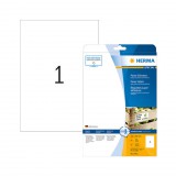 210*297 mm-es Herma A4 íves etikett címke, fehér színű (25 ív/doboz)
