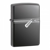 21088 Zippo öngyújtó, black ice színben, cipzár mintával és logóval