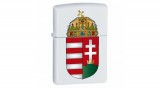 214-011336 Coat of Arms Zippo öngyújtó Matt fehér - Magyar címer