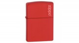 233ZL Zippo öngyújtó, matt piros színben logóval