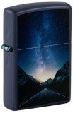 239-106889 Zippo öngyújtó matt sötétkék, tejútrendszer, Black Light