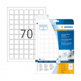 24*24 mm-es Herma A4 íves etikett címke, fehér színű (25 ív/doboz)