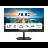 24" AOC Q24V4EA LCD monitor fekete (Q24V4EA) - Monitor