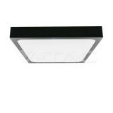 24W LED mennyezeti lámpatest mikrohullámú mozgásérzékelővel fekete kerettel 4000K IP44 (V-TAC)