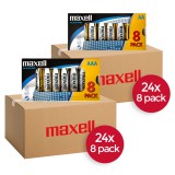 24x 8PK Maxell Alkáli AA Elem LR6 + 24X 8PK Maxell Alkáli AAA Elem LR3 CSOMAG!