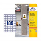 25,4*10 mm-es Avery Zweckform A4 íves etikett címke, fehér színű (20 ív/doboz)