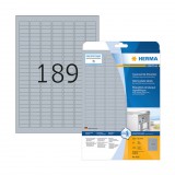 25,4*10 mm-es Herma A4 íves etikett címke, ezüst színű (25 ív/doboz)
