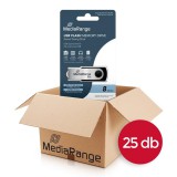25db MEDIARANGE MR908 PENDRIVE 8GB USB 2.0 Fekete-Ezüst CSOMAG!