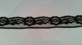 27 mm széles fekete virágos csipke méteráru