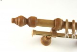 28 mm-es fa rúdkarnis szett - U-sínes - világos tölgy - 120 cm