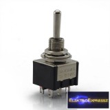 2ák.6p.3áll.Egyik állásából visszaálló karos kapcsoló.250V/3A.