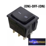 2ák.6p.3áll.Mindkét irányból visszaálló billenő kapcsoló.250V/15A.