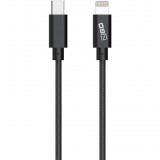 2GO 797162 USB-C apa - Lightning apa 2.0 Adat és töltőkábel - Fekete (1m) (797162)