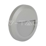 2W LED Lépcsővilágítás, kerek forma, szürke színű 3000K