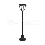 2W LED Szolár oszlopos lámpa fekete színű 3000K, 6000K IP44 (V-TAC)