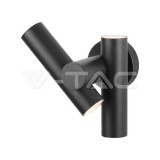 2x2.6W 2 irányú Spot kerti fali lámpa 3000K fekete színű IP44 (V-TAC)