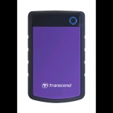 2TB  2.5" Transcend StoreJet 25H3P külső winchester USB 3.0 (TS2TSJ25H3P) ütésálló fekete-lila (TS2TSJ25H3P) - Külső HDD