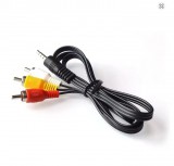 3,5 mm-es jack dugó apa - 3 RCA adapter, kiváló minőségű 3,5 mm-es - RCA apa audio-video AV kábel, vezetékkábel
