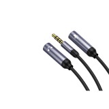 3.5 mm-es Jack elosztó/hosszabító kábel 27 cm Kakusiga KSC-570 fekete