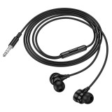3,5mm jack vezetékes fülhallgató mikrofonnal telefonhoz fekete Hoco M116