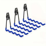 3 csomagos nagy teherbírású fali horgok garázsba Kék - 3 Db