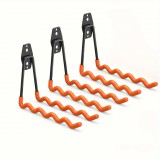 3 csomagos nagy teherbírású fali horgok garázsba narancs - 3 Db