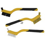 3 db-os drótkefe szett – réz acél és nylon szálas kefékkel