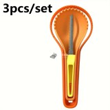 3 db-os rozsdamentes acélból készült tökfaragó készlet