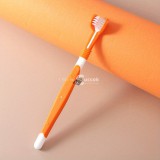 3-Fejes Kutyafogkefe Narancssárga - Hatékony Szájhigiénia Kutyáknak