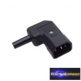3 pólusú csatlakozó dugó 90° (C14)