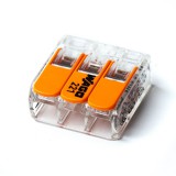 3 pólusú oldható vezeték összekötő (pattintós) WAGO