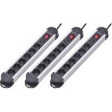 3 részes készlet Túlfeszültség ellen védő elosztó 6 részes Fekete Védőérintkezős Renkforce 614A-CMB-SX3 (614A-CMB-SX3)