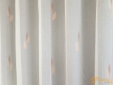 (3 szín 2 méret) Bonita levél mintás nyírt sable függöny 175cm-Ecru