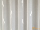 (3 szín 2 méret) Bonita levél mintás nyírt sable függöny 295cm-Fehér