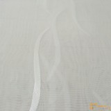 (3 szín) 61149 Hullám mintás voile fényáteresztő függöny-fehér alapon fehér