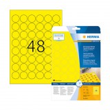 30 mm-es Herma A4 íves etikett címke, sárga színű (25 ív/doboz)