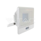 30W LED PIR mozgásérzékelő reflektor SAMSUNG Chip fehér színű 4000K (V-TAC)
