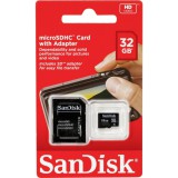 32 GB SanDisk Micro SDHC Memóriakártya C4 + Adapter