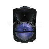 35W Tölthető hangszóró görgővel+ vezetékes mikrofonnal, RF vezérlés RGB 12 hüvelyk