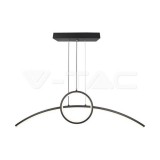 36W LED Egyedi dizájn lámpa, függeszthető, fekete színű 4000K (V-TAC)