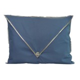 3ba HomeStyle Csibett Borókakék Fehér Ezüst Díszpárnahuzat 40x50 cm