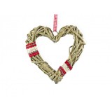 3ba HomeStyle Fonott Szív Ajtódísz Csipkével 20 cm