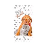 3ba HomeStyle Kutyás-Cicás Törölköző (Barátság) 70x140 cm