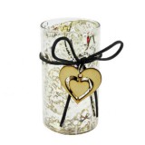 3ba HomeStyle Ledes Szíves Üveg Henger 10.5 cm