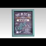 3ba HomeStyle Retro Coffee Zöld Falikép 39x47 cm